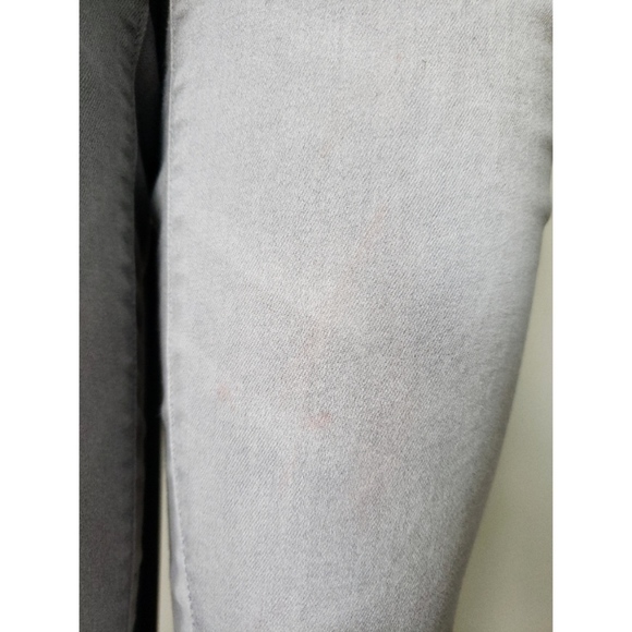 Distressed Gray Mid Rise Rockstar Stretchy Jeans - Picture 6 of 7